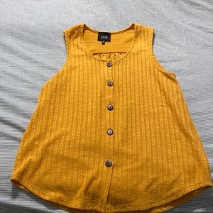 W5 button front sleeveless top